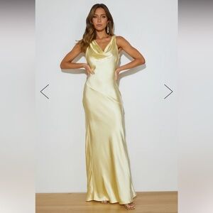 Hello Molly - SPECIAL GUEST SATIN MAXI DRESS BUTTER